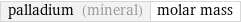 palladium (mineral) | molar mass