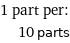 1 part per:  | 10 parts