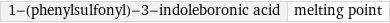 1-(phenylsulfonyl)-3-indoleboronic acid | melting point