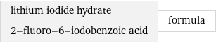 lithium iodide hydrate 2-fluoro-6-iodobenzoic acid | formula