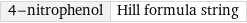 4-nitrophenol | Hill formula string