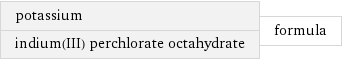 potassium indium(III) perchlorate octahydrate | formula