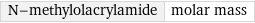 N-methylolacrylamide | molar mass