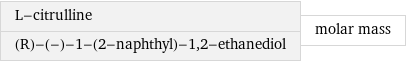 L-citrulline (R)-(-)-1-(2-naphthyl)-1, 2-ethanediol | molar mass