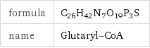 formula | C_26H_42N_7O_19P_3S name | Glutaryl-CoA