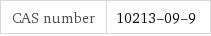 CAS number | 10213-09-9