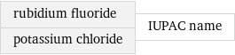 rubidium fluoride potassium chloride | IUPAC name