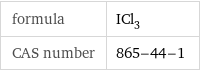 formula | ICl_3 CAS number | 865-44-1