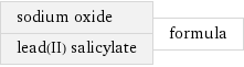 sodium oxide lead(II) salicylate | formula