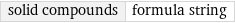 solid compounds | formula string