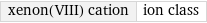 xenon(VIII) cation | ion class