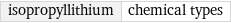 isopropyllithium | chemical types