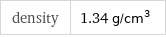 density | 1.34 g/cm^3