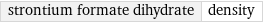 strontium formate dihydrate | density