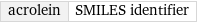 acrolein | SMILES identifier