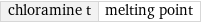 chloramine t | melting point