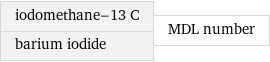 iodomethane-13 C barium iodide | MDL number