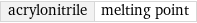 acrylonitrile | melting point