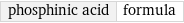 phosphinic acid | formula