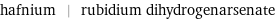 hafnium | rubidium dihydrogenarsenate