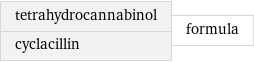 tetrahydrocannabinol cyclacillin | formula