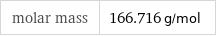 molar mass | 166.716 g/mol