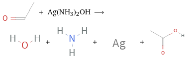  + Ag(NH3)2OH ⟶ + + + 