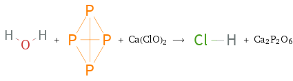  + + Ca(ClO)2 ⟶ + Ca2P2O6