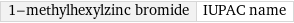 1-methylhexylzinc bromide | IUPAC name