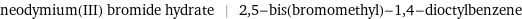 neodymium(III) bromide hydrate | 2, 5-bis(bromomethyl)-1, 4-dioctylbenzene