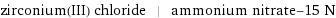 zirconium(III) chloride | ammonium nitrate-15 N