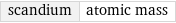 scandium | atomic mass