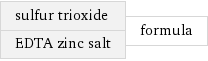 sulfur trioxide EDTA zinc salt | formula