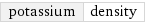 potassium | density