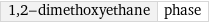 1, 2-dimethoxyethane | phase