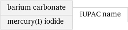 barium carbonate mercury(I) iodide | IUPAC name