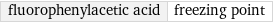 fluorophenylacetic acid | freezing point