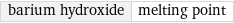 barium hydroxide | melting point