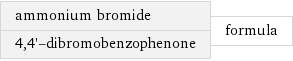 ammonium bromide 4, 4'-dibromobenzophenone | formula