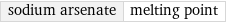 sodium arsenate | melting point