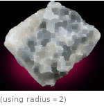  (using radius=2)