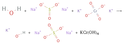  + + ⟶ + + KCr(OH)4