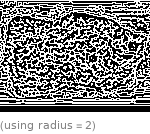  (using radius=2)