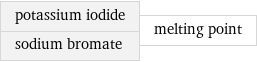 potassium iodide sodium bromate | melting point