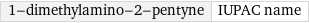 1-dimethylamino-2-pentyne | IUPAC name