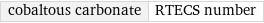 cobaltous carbonate | RTECS number