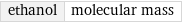 ethanol | molecular mass