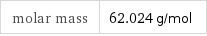 molar mass | 62.024 g/mol