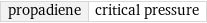 propadiene | critical pressure