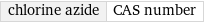 chlorine azide | CAS number